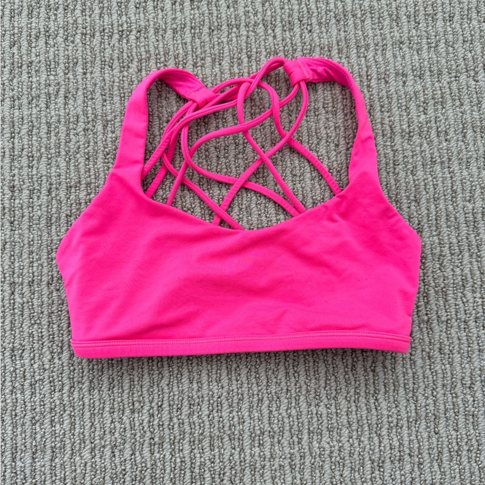 Sonic pink sports bra